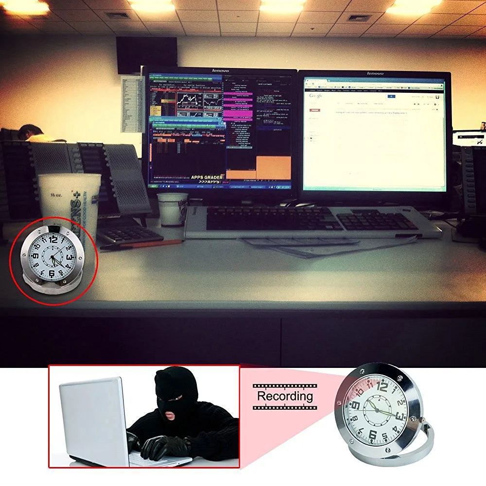 Скрытая камера Будильник няня мини DV DVR цифровая камера, Будильник Видео Аудио запись видеокамера безопасности PQ102