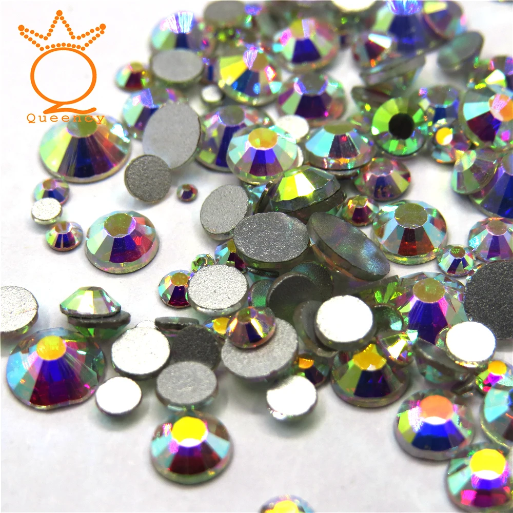 
Queency stones and crystals rhinestones for craft ss6 AB COLOR Non-hot fix crystals rhinestone 