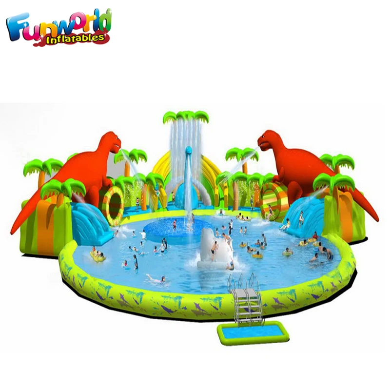 Commercial grade inflatable water park giant inflatable mobile water park for sale