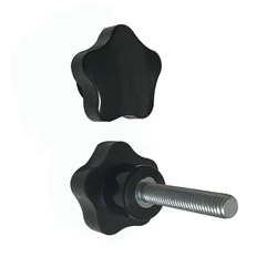 High quality Customized Plastic ABS nylon Lobe knob Female and Male handle knobs steel stem and brass insert