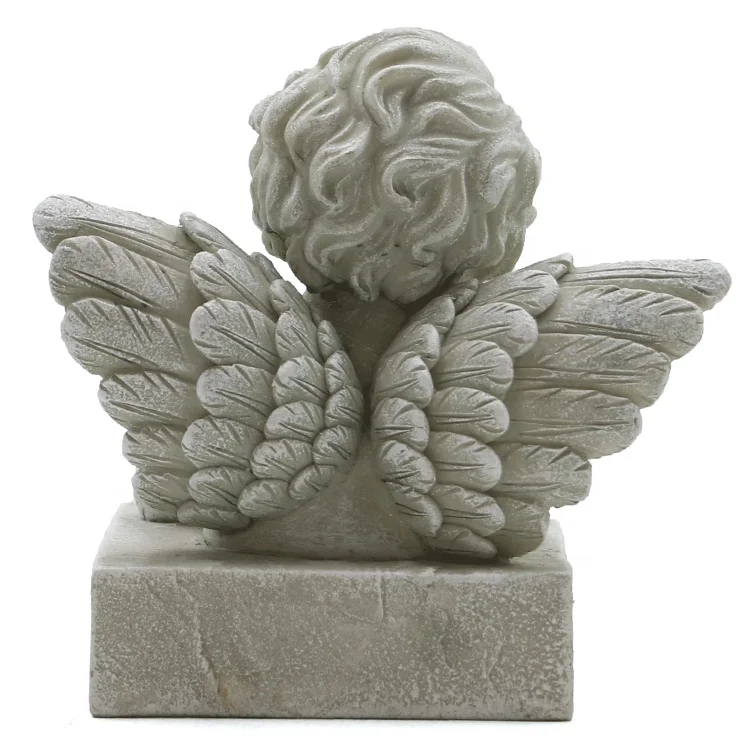Wings sleeping cupid cherub figurine miniature grave cemetery angel statue
