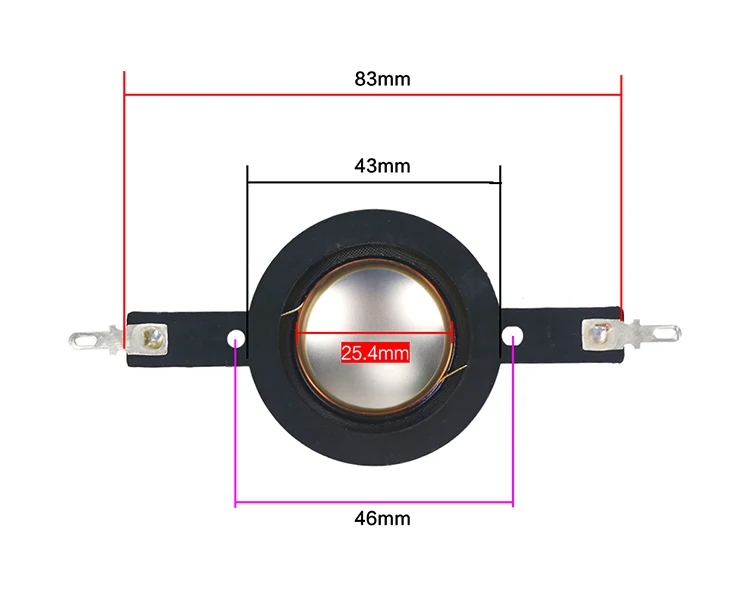 
Top 25.4mm 25core Imported Titanium Film + Silk Diaphragm Treble Voice coil Copper Speaker Repair 8OHM D91100 