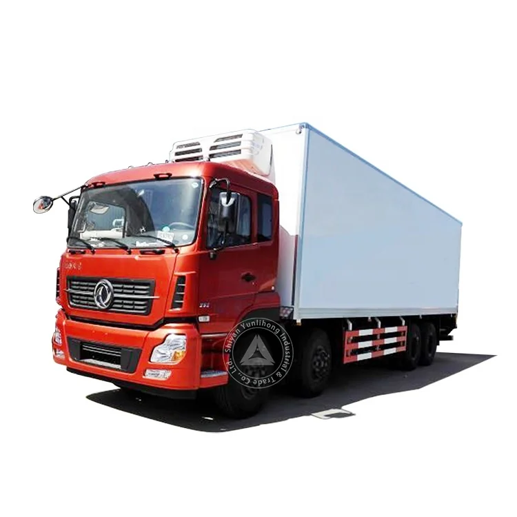 Dongfeng 8X4 350Hp 59.2M3 20 Ton Complicated Road Condition Lightweight Design Refrigerator Freezing Van Cargo Truck