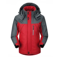 2016 Novos Homens Ao Ar Livre Engrossar Casaco de Inverno quente super Alpinismo Jaqueta masculina Com Capuz Parkas jaquetas À Prova de Vento plus size