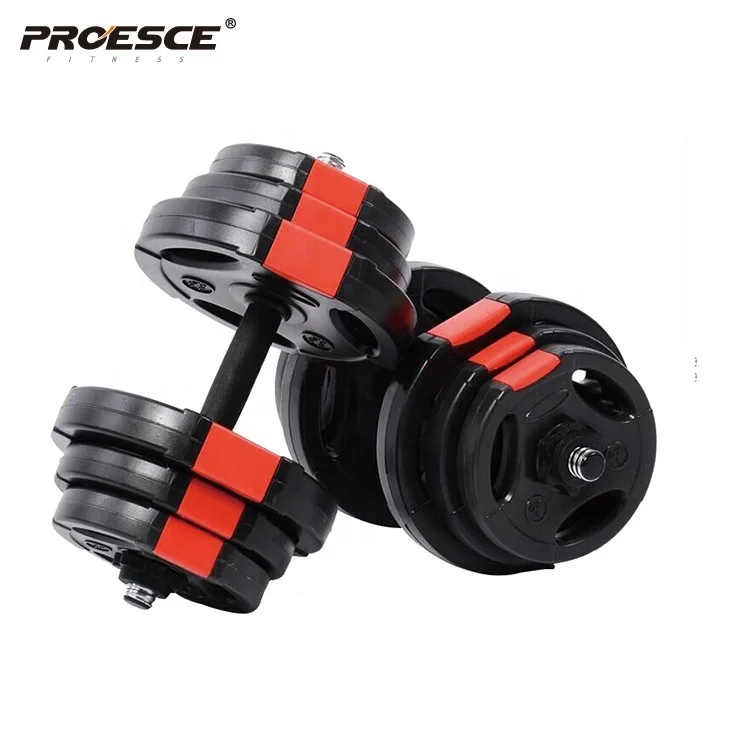 Proesce 15kg Cement Adjustable Dumbbell Set