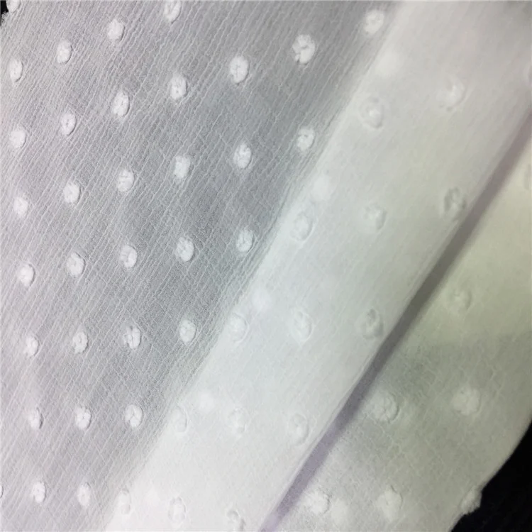 Cutwork fabric 100% polyester jacquard fabric crepe jacquard fabric for dress