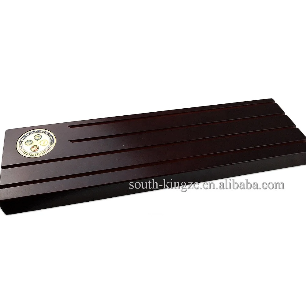 
4 Rolls Solid Red Wood Challenge Coin Display Case With Hole Digging Can Put 40*3mm Coin In Stock 