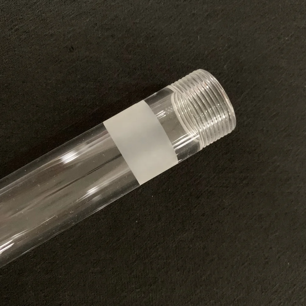 Трубка из кварцевого стекла с резьбой
