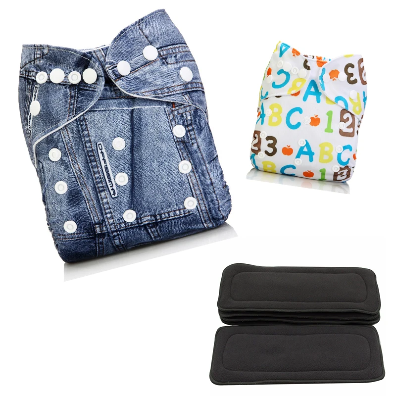 
Mumsbest reusable washable one size pocket diapers with easy dry infant nappy 