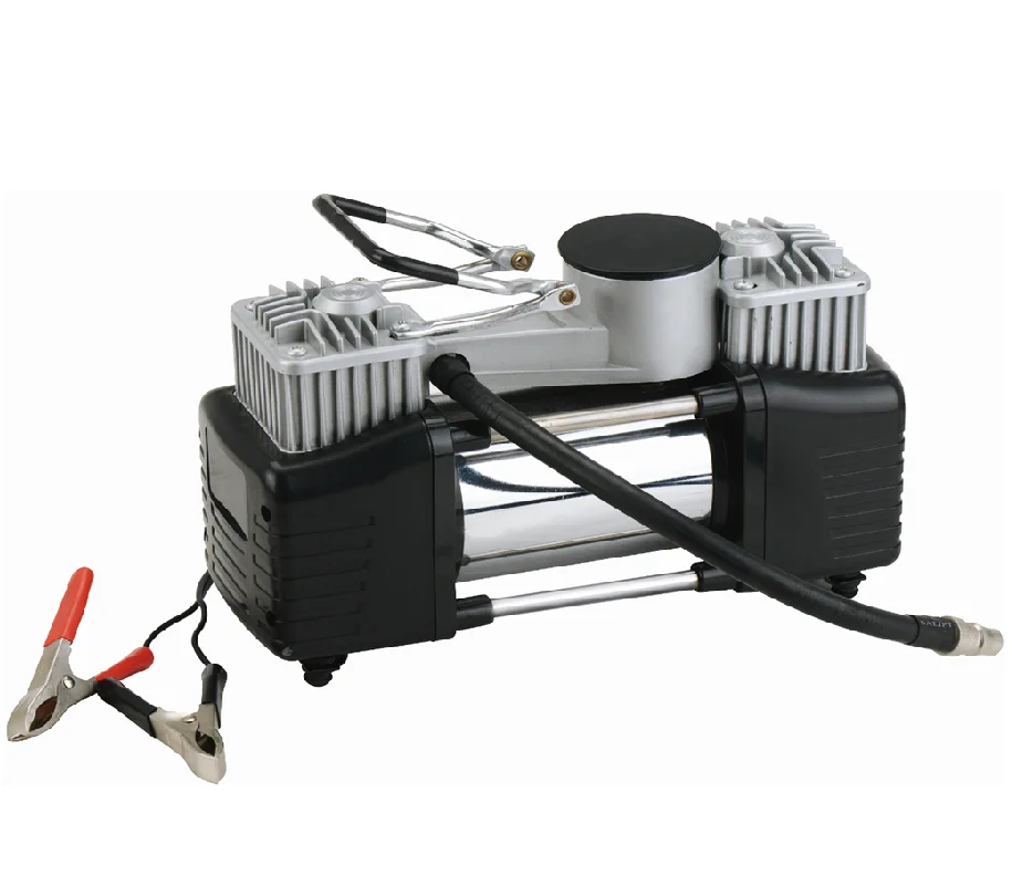 Tire Inflator Portable 12V DC Tire Air Compressor Pump 150 PSI and Portable Auto Tire Inflator with Gauge for Car Bicycles Ball