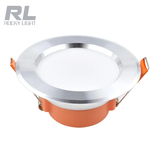 
White+ Silver recessed Plastic integrated led downlight 