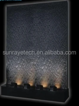 Big Customized H6.5xW6 ft Floor-standing Acrylic waterfall fountain wall with acrylic panel for home and commerce