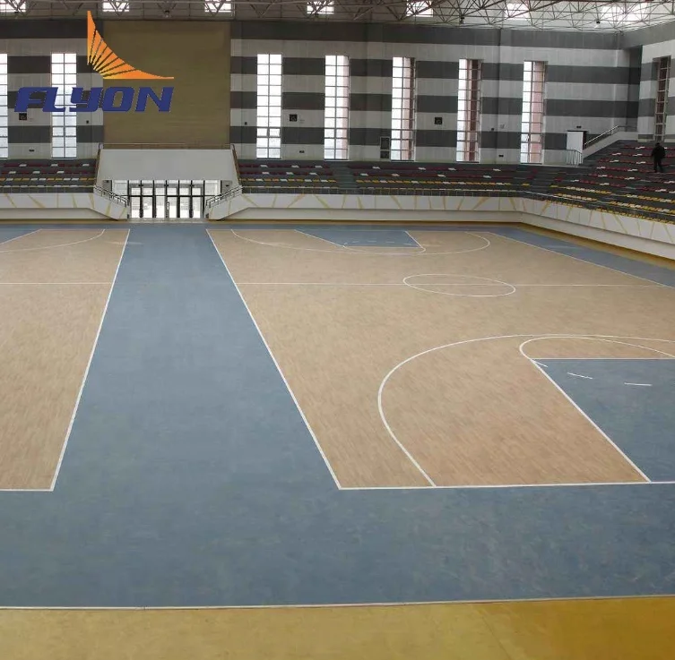 Professional PVC Basketball  Volleyball Tennis Badminton Sports Court Flooring Mat