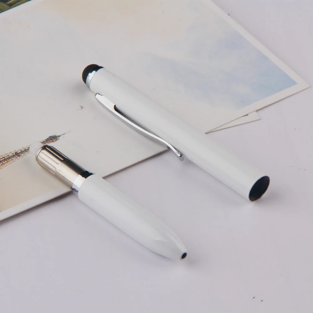 Unique promotional branded touch screen pen custom logo white stylus pen