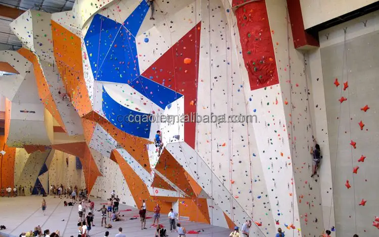 Indoor Rock Climbing Wall Wood Panel