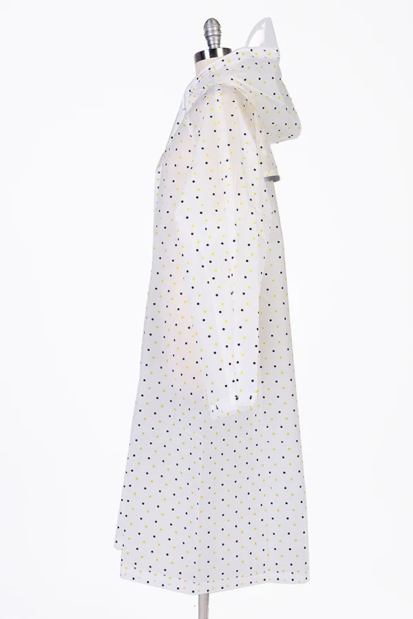 High quality reusable long EVA impermeable rainwear with reflective tape