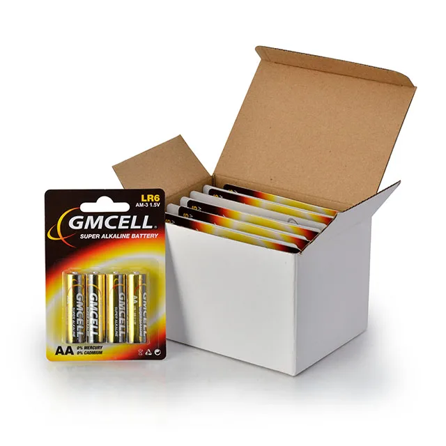 GMCELL OEM Long-lasting LR6 AA Alkaline 1.5v Battery Aluminium Foil Alkaline Batteries