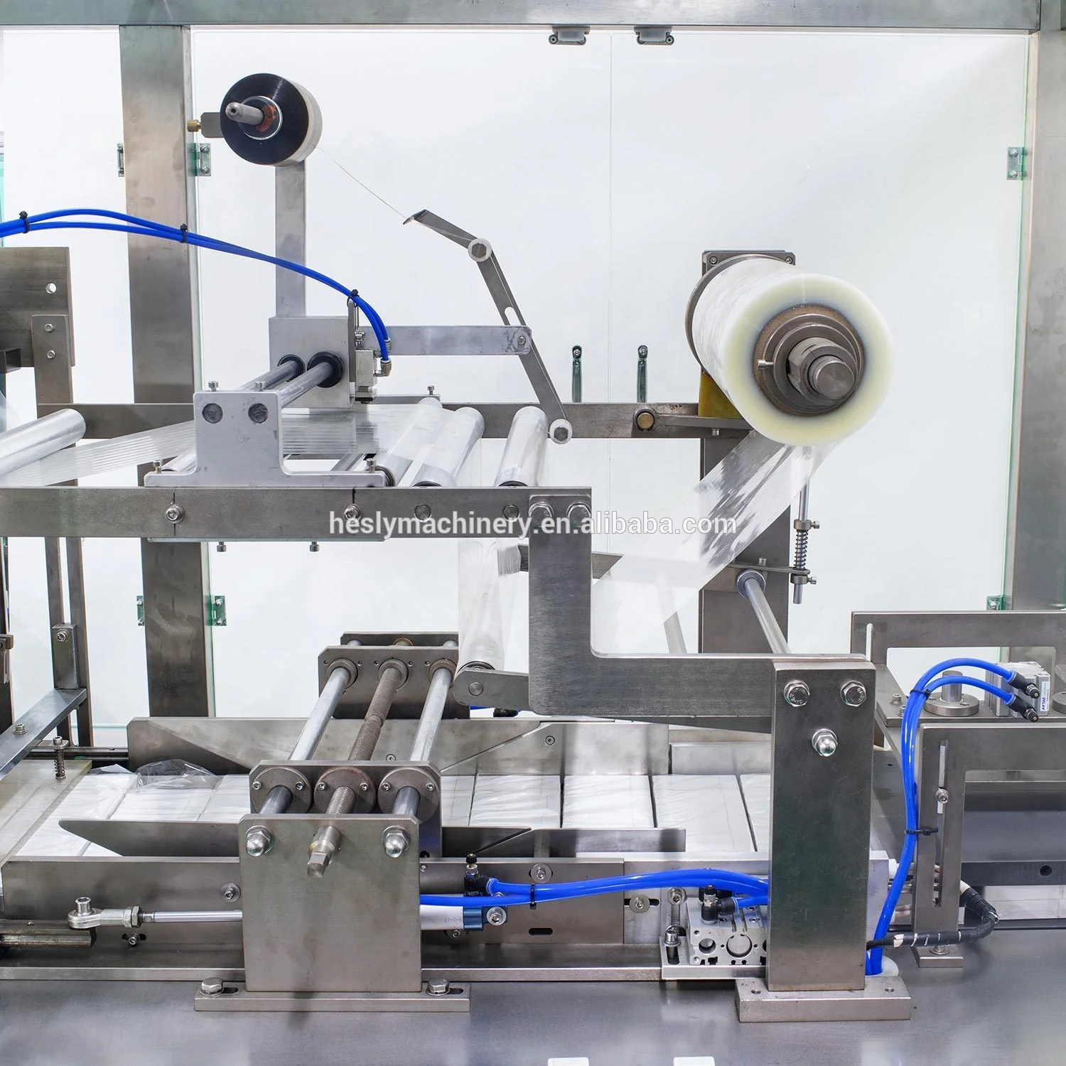 BT-400C-II Cellophane overwrapping machine with golden line.