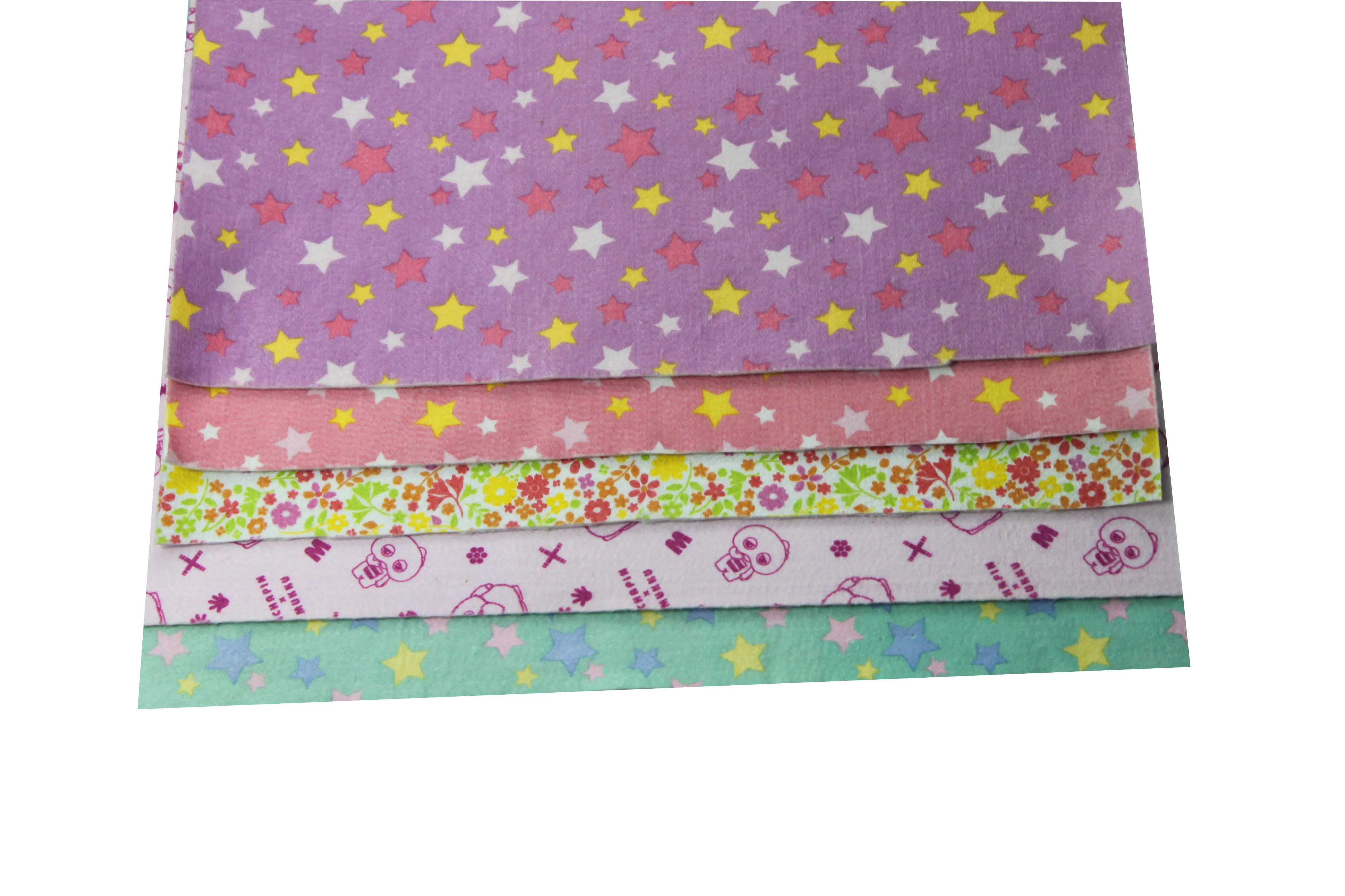 RS NONWOVEN high quality needle punched 3mm polyester felt with pattern