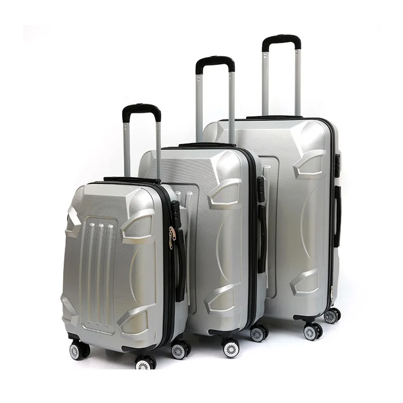 European Hot Sale 3 Piece Spinner Wheel ABS Travel Trolley Suitcase Set