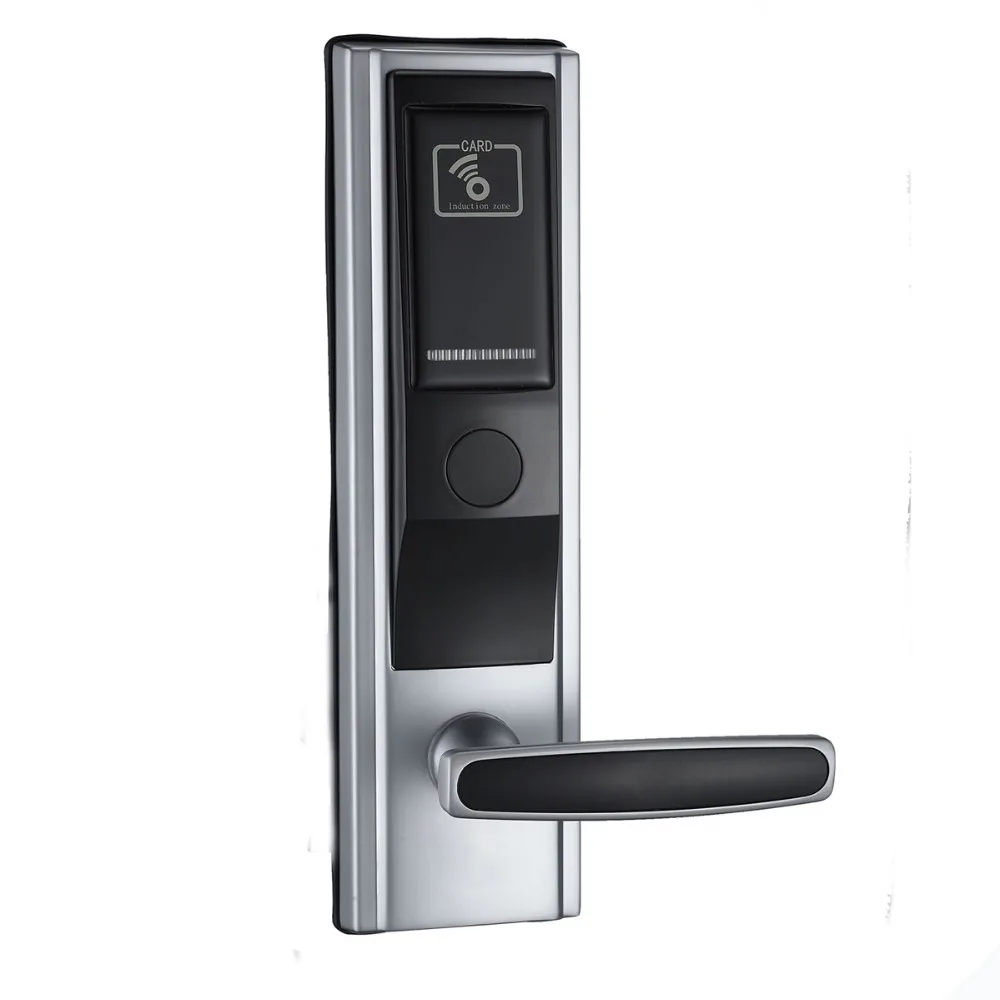 Temic 5557 & 13.56mhz Card key with Free software electronic hotel key card handle door locks