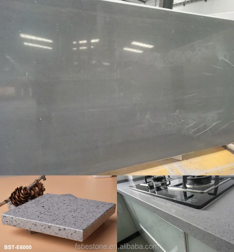 Серый galaxy камень кварца для кухни