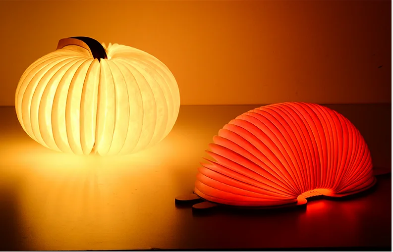 Creative Gift Book Shaped Halloween Pumpkin Light, Best LED Desk Lamp for Kids Children Friends