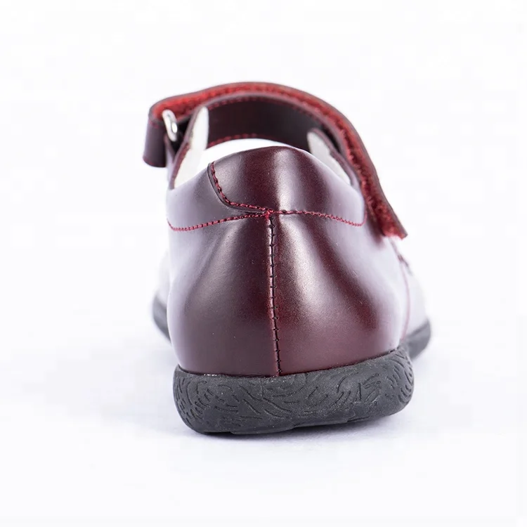 classy black and comfortable leather school shoes for girls