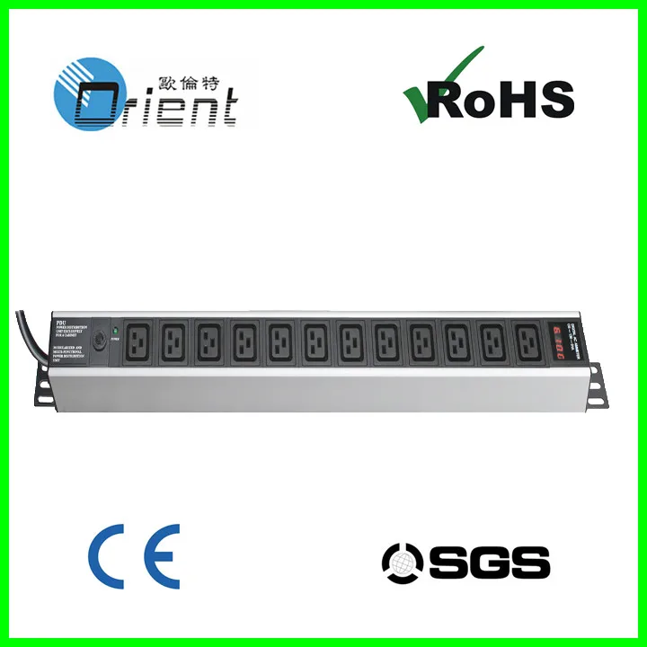 C19 стойки pdu с перегрузкой защиты& индикатор питания& а. в. метр