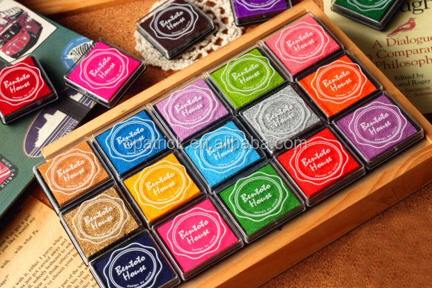 finger Craft Ink Pads, Rainbow Stamps Pad Partner - Finger Ink Pad for Kids DIY Color - 20ct