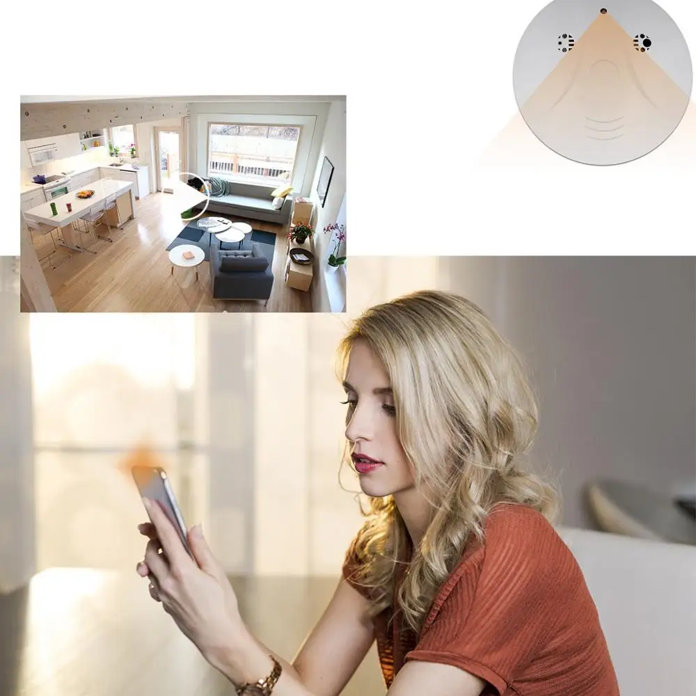 1080P video Audio TF Card Slot Indoor Use Wireless Smart Phone View Fisheye Network  Hidden 360 Wifi Camera IP