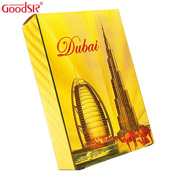 GS-18117 24k Gold Foil Playing Card Dubai PET Customized Poker Cards