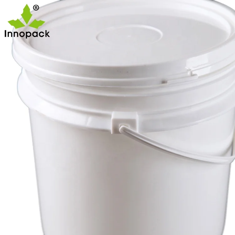 INNOPACK Wholesale 3.5L Small Plastic White Round Buckets drums, pails & barrels