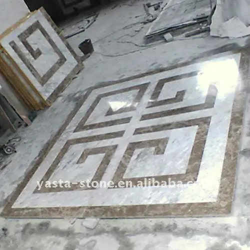 Мраморный ламинированный мозаичный пол для помещений