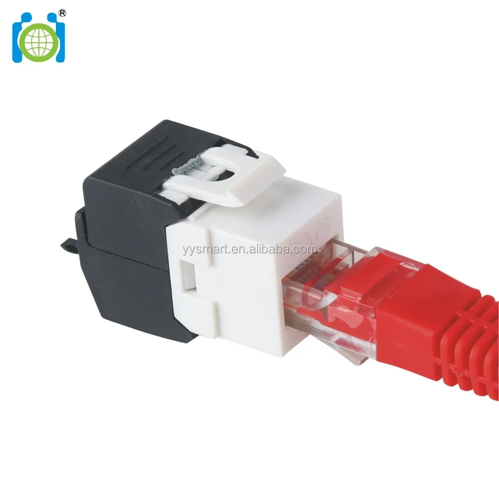 180 градусов черный/белый rj45 модульный разъем UTP безинструментальный Keystone jack