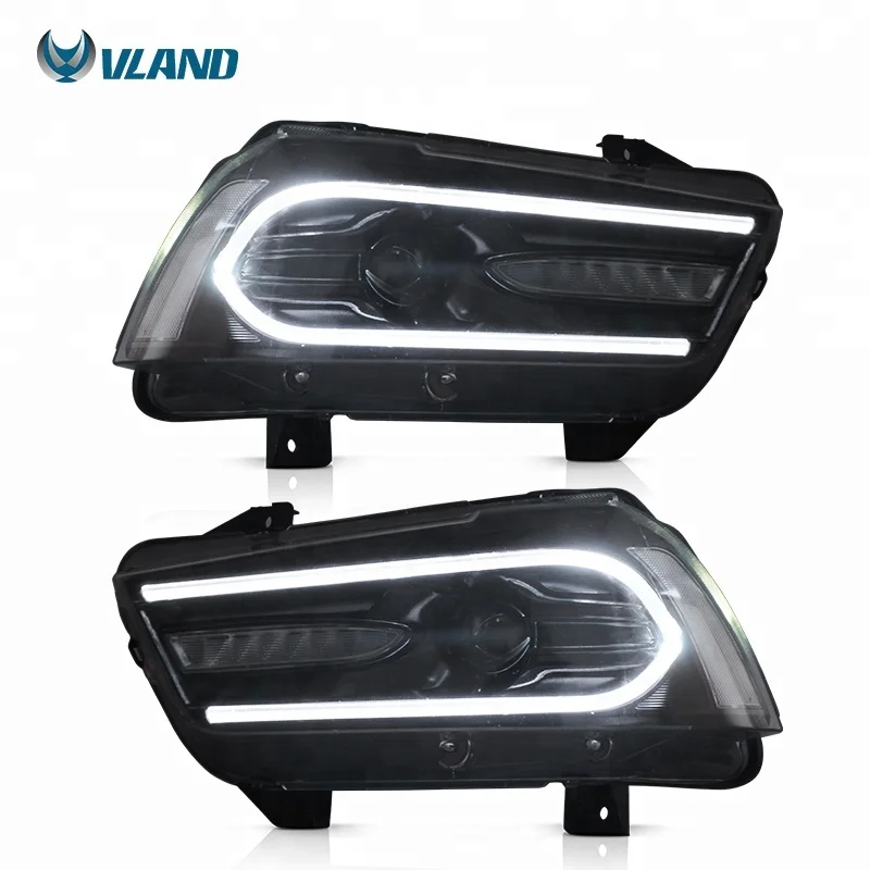 For VLAND wholesales manufacturer 7th Gen led headlight 2011-2014 headlamp for dodge charger