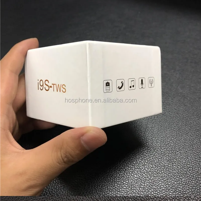 Hot sale i9s TWS Wireless BT5.0 Earphone  Stereo Earbud Headsets Charging  Battery box