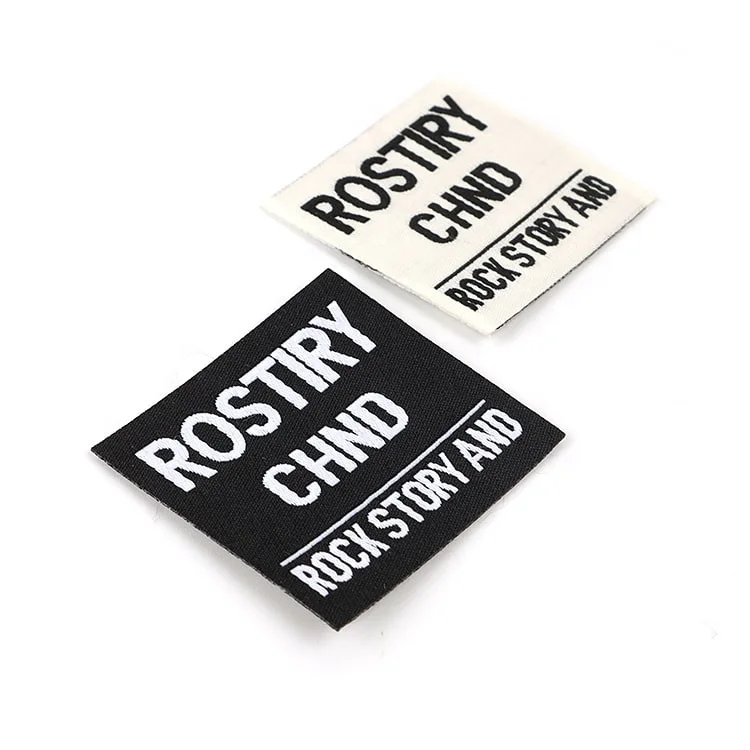 U-Meking Wholesale Sewing On Clothing Brand Name Woven Textile Label Patch For Garments