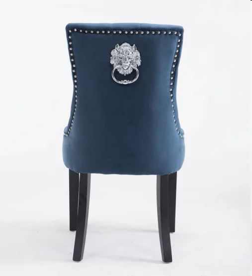 
Wood and fabric Lion Head Chair 