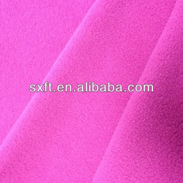 95% polyester 5% spandex knitted lycra micro polar fleece fabric