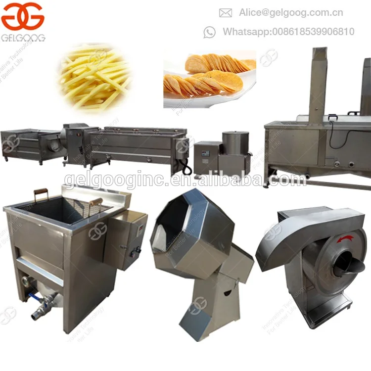 GELGOOG Equipment Maker Crisps Machinery Potato Chips French Fries Production Line Automatic Potato Chips Making Machine Price
