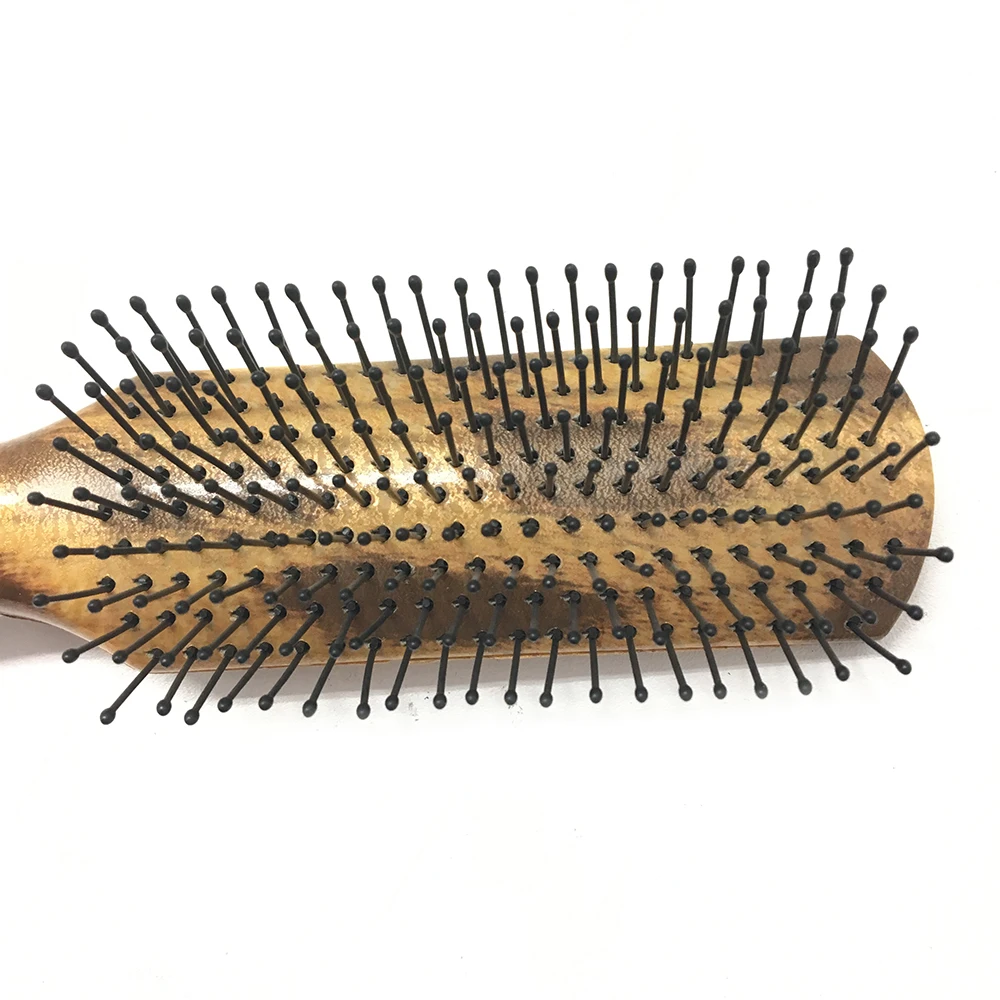 Osaki Brand Nylon Pin Vent Detangling Hair Brush Electroplated Metal Copper