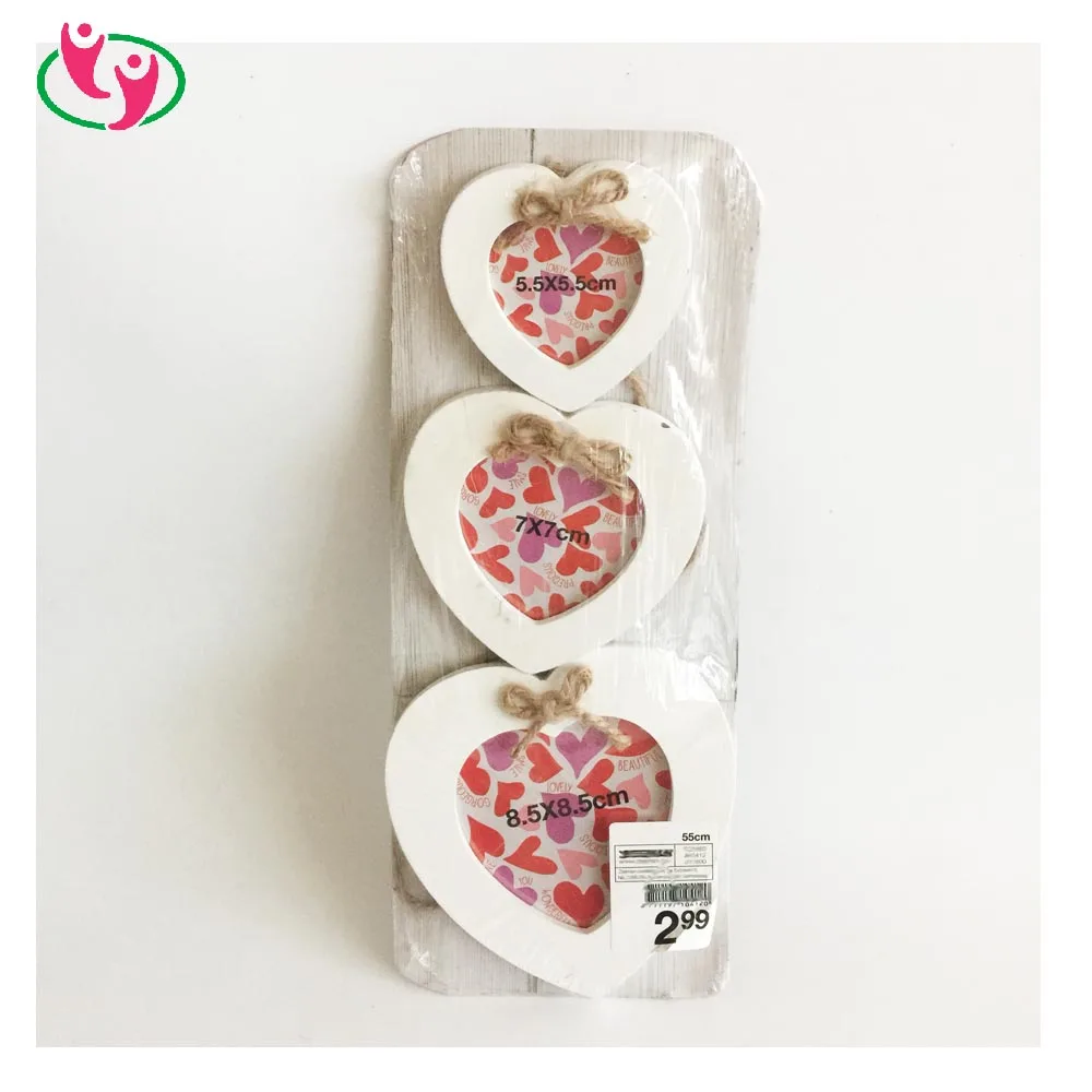 Novelty Heart Shaped Hanging Wood Photo Frame