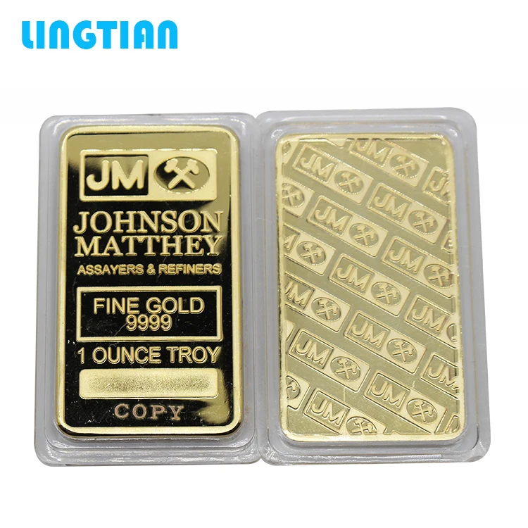 Wholesale Replica 1 OZ Find Clad 9999 JM Johnson Matthey American Gold Bullion Bars