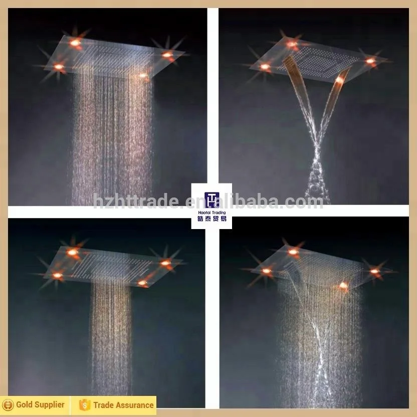 LED Fixed shower heads Ceiling overhead rain shower