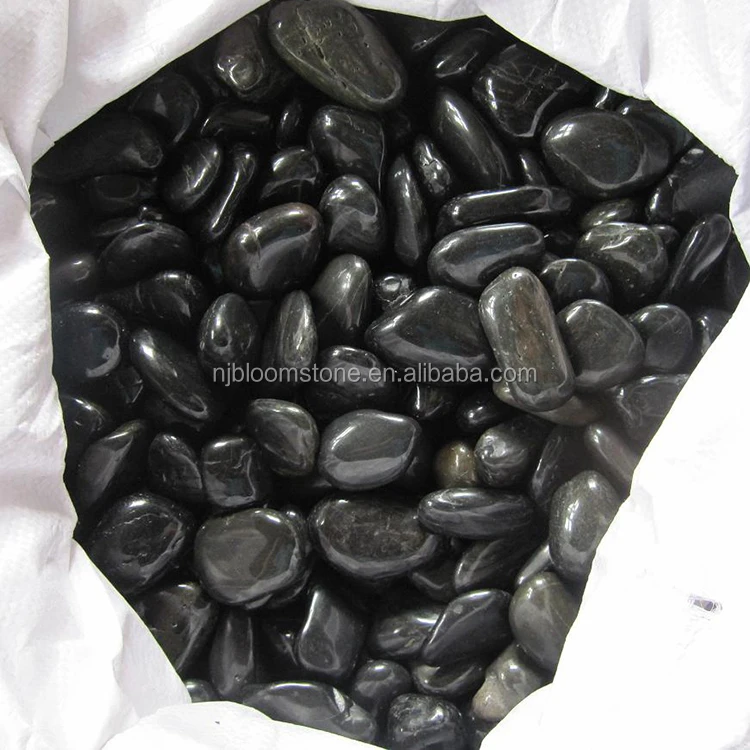 
black rocks landscaping/black polished river stone black rocks landscaping/black polished river stone<span style=
