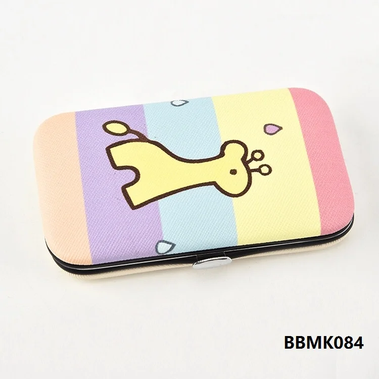 Professional 4 Pcs Grooming Manicure Pedicure Kit include Nail Clipper, Glass Nail File, Scissor &Nose Tweezer Set for Baby Kids