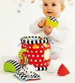 candice guo multi functional soft colors shapes barrel plush blocks discovery cylinder baby catch toy gift