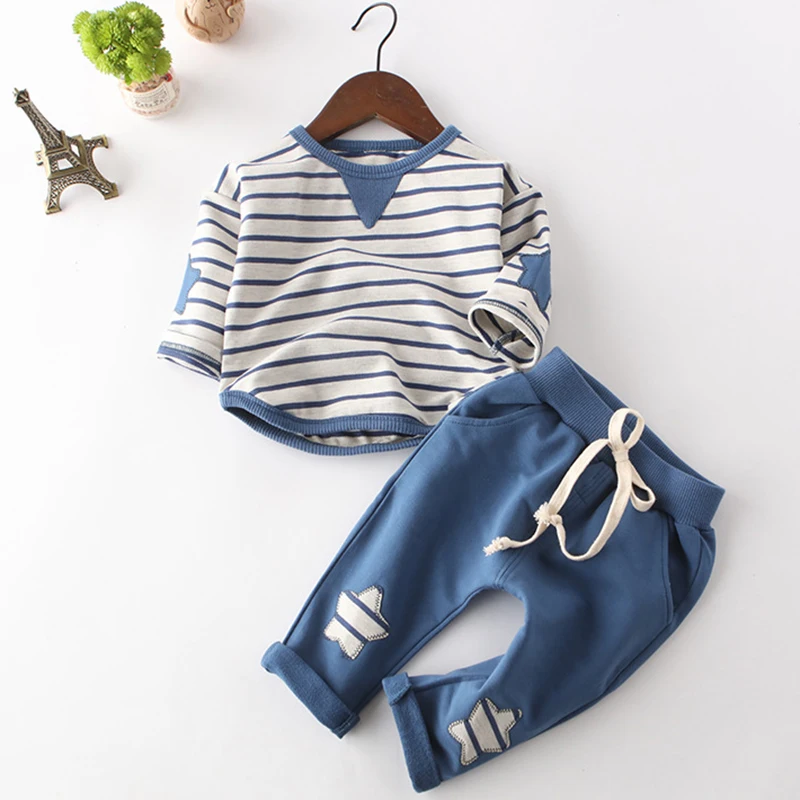 
Bear Leader Boys Clothing Sets 2019 Fashion Style Kids Clothing Sets Long Sleeve Striped T-shirt+Pants 2Pc for Children Clothing 
