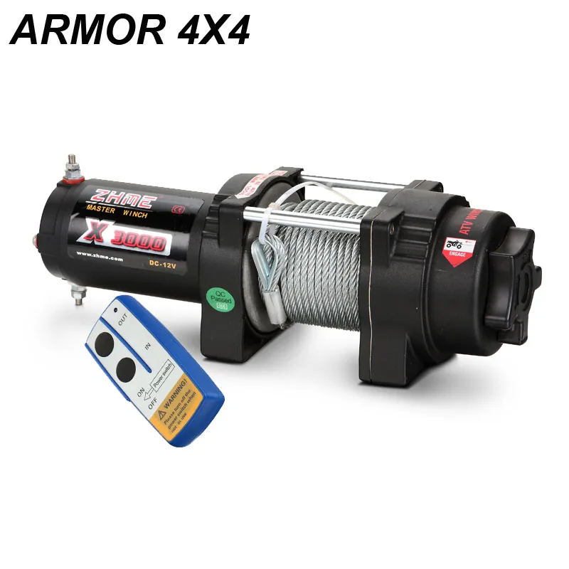 3000lbs pull mini 12v electric winch with steel rope